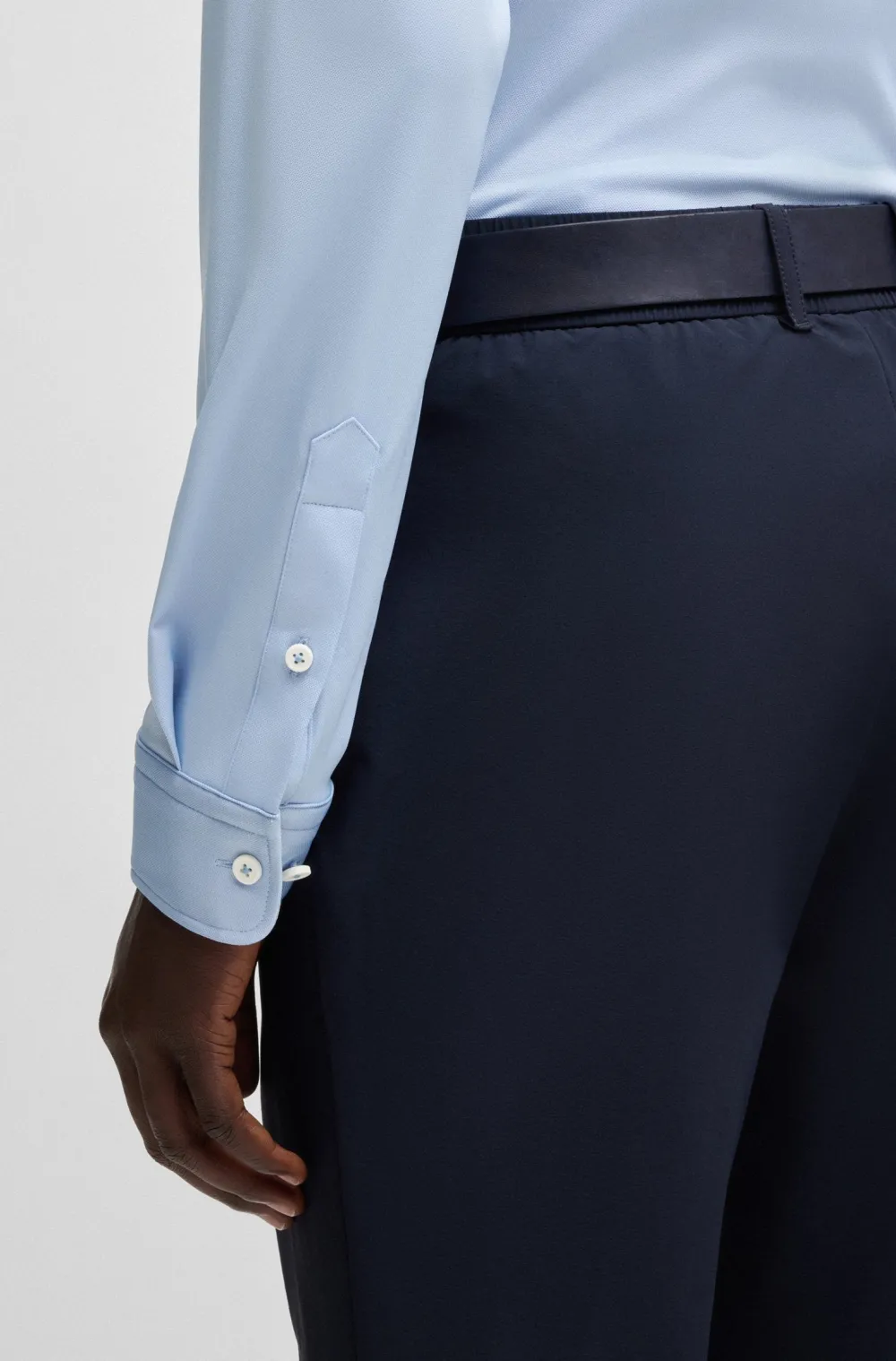 Hugo Boss Chinot Ja Kangashousut|Kauluspaidat>miesten kauluspaita, P-ROAN PERFORMANCE STRECH OXFORD