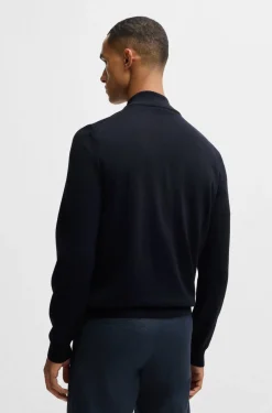 Hugo Boss Neulepuserot|Kaikki Neuleet>Miesten Neulepusero, HALF ZIP MERINO