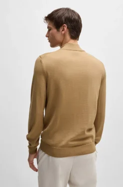 Hugo Boss Neulepuserot|Kaikki Neuleet>Miesten Neulepusero, HALF ZIP MERINO