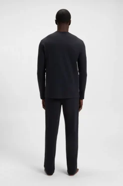 Hugo Boss Pyjamat Ja Yöhousut|Kaikki Alusasut Ja Pyjamat>miesten pyjamapaita WAFFLE LS SHIRT NOS,