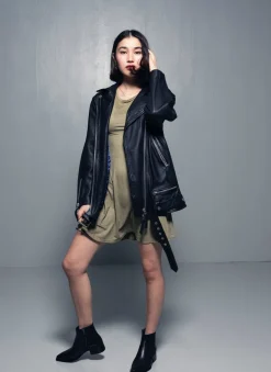 Human Scales Kevättakit|Nahkatakit>Unisex Oversize Nahkatakki, EMELIE LEATHERJACKET