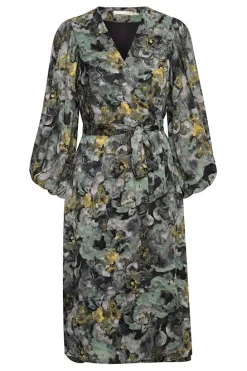 Inwear Mekot|Kaikki Mekot Ja Hameet>mekko, BASIRA WRAP DRESS Beige Kuosi