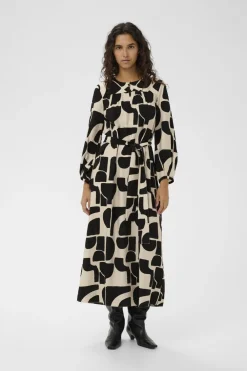 Inwear Mekot|Kaikki Mekot Ja Hameet>mekko LYNNIW Belted Dress, musta kuosillinen