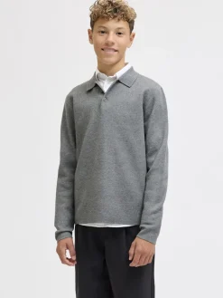 Jack and Jones Junior Neulepuserot|Kaikki Neuleet>lasten neulepusero JPRBLABRADFORT KNIT POLO LN JNR,