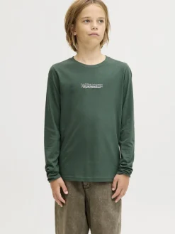 Jack and Jones Junior Pitkähihaiset Paidat|Kaikki Paidat>lasten paita JORBLEECKER MINIMAL TEE LS CREW NECK JNR,