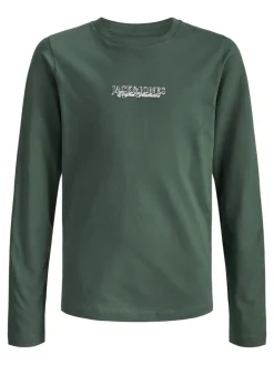 Jack and Jones Junior Pitkähihaiset Paidat|Kaikki Paidat>lasten paita JORBLEECKER MINIMAL TEE LS CREW NECK JNR,