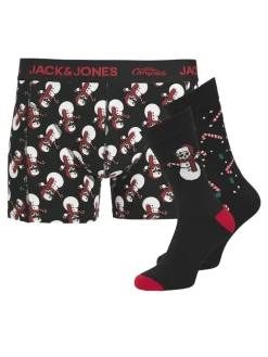 Jack and Jones Junior Alushousut|Kaikki Alusvaatteet Ja Pyjamat>lasten bokserit ja sukat JACSNOW SKULLS GIFTBOX JNR,