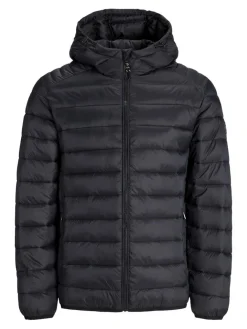 Jack and Jones Talvitakit|Toppatakit>miesten takki JJEBRADLEY LIGHT PUFFER HOOD NOOS, musta