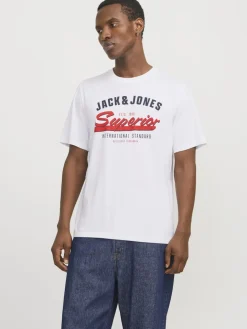 Jack and Jones T-Paidat|Kaikki Paidat>miesten t-paita, JJELOGO TEE SS O-NECK 2 COL SS25 SN