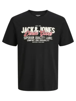 Jack and Jones T-Paidat|Kaikki Paidat>miesten t-paita, JJELOGO TEE SS O-NECK 2 COL AW25 SN