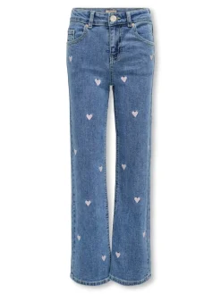 Kids Only Farkut|Kaikki Housut Ja Farkut>Lasten Farkut, KOGJUICY WIDE LEG HEART JEANS Indigo