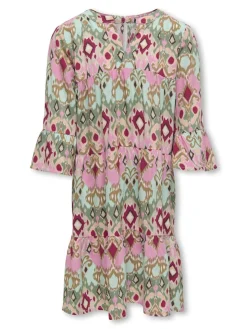 Kids Only Mekot|Kaikki Mekot, Hameet Ja Jumpsuitit>lasten mekko, KOGGLOW LIFE ALBERTE 3/4 DRESS AOP