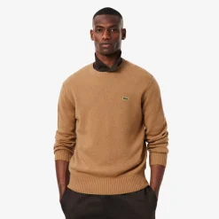 Lacoste Neulepuserot|Kaikki Neuleet>miesten neulepusero K MONOCHROME CARDED WOOL NECK SWEATER,