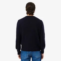 Lacoste Neulepuserot|Kaikki Neuleet>miesten neulepusero K MONOCHROME CARDED WOOL NECK SWEATER,