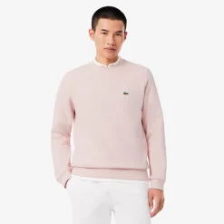 Lacoste Collegepaidat>miesten neulepusero Brushed Cotton Fleex Jogger Sweatshirt, vaaleanpunainen