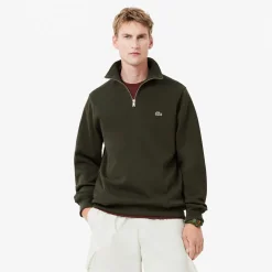 Lacoste Collegepaidat|Kaikki Paidat>Miesten Paita, K HIGH NECK ZIPPED MONOCHROME Armeijanvihreä