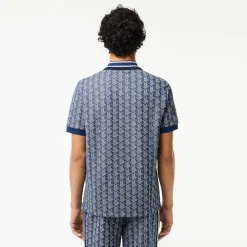 Lacoste Pikeepaidat|Kaikki Paidat>Miesten Poolopaita, CLASSIC FIT CONTRAST COLLAR MONOGRAM