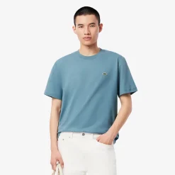 Lacoste T-Paidat|Kaikki Paidat>miesten t-paita, MID WEIGHT COTTON JERSEY T-SHIRT Indigo