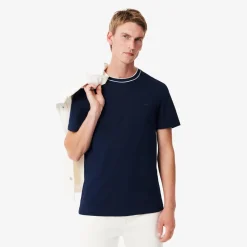 Lacoste T-Paidat|Kaikki Paidat>miesten t-paita, STRECH PIQUE STRIPE COLLAR T-SHIRT