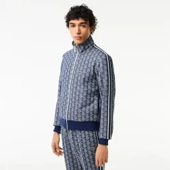 Lacoste Collegepaidat|Kaikki Paidat>Miesten Verryttelytakki, PARIS JACQUARD MONOGRAM ZIPPED