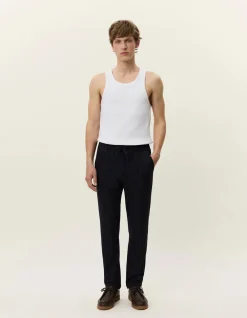 Les Deux Suorat Housut|Kaikki Housut Ja Farkut>miesten housut COMO TAPERED PINSTRIPED PANTS,