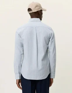 Les Deux Kauluspaidat|Kaikki Paidat>miesten kauluspaita Konrad Stripe Cotton Linen Shirt,