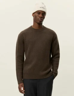 Les Deux Neulepuserot|Kaikki Neuleet>miesten neulepusero Eddie Wool Rib Crewneck Knit,
