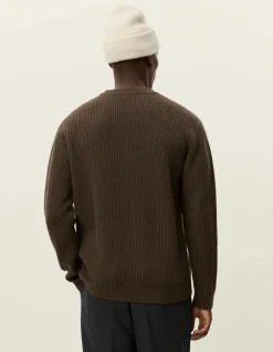 Les Deux Neulepuserot|Kaikki Neuleet>miesten neulepusero Eddie Wool Rib Crewneck Knit,