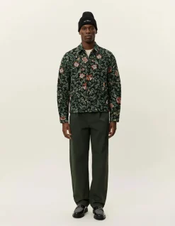 Les Deux Paitatakit|Kaikki Paidat>miesten paitatakki, JAIDEN FLOWER JACQUARD OVERSHIRT