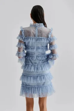 Malina Mekot|Kaikki Mekot Ja Hameet>naisten mekko, CARMINE FRILL LACE MINI DRESS