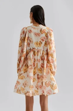 Malina Mekot|Kaikki Mekot Ja Hameet>naisten mekko, TYRA HIGH NECK BALLOON SLEEVE MINI DRESS