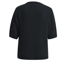 Milano Italy Neuletakit|Kaikki Neuleet>naisten neuletakki, CARDIGAN 1/2 SLEEVE BLACK