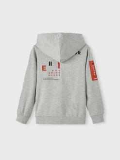 Name It Hupparit|Kaikki Paidat>huppari, NKMLESIMON LS SWEAT CARD Vaaleanharmaa