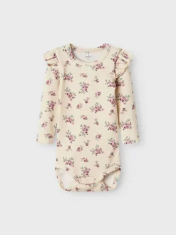 Name It Vauvanvaatteet>lasten body, NBFRLINE M LS BODY Beige Kuosi