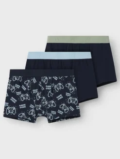 Name It Alushousut|Kaikki Alusvaatteet Ja Pyjamat>Lasten Bokserit, NKMBOXER 3PACK SAPPHIRE GAME