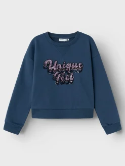 Name It Collegepaidat|Kaikki Paidat>lasten college, NKFLASANNE LS LOOSE SHORT SWEAT