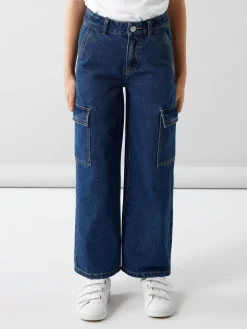 Name It Cargo-Housut|Kaikki Housut Ja Farkut>lasten farkut, NKFROSE HW WIDE CARGO JEANS Indigo