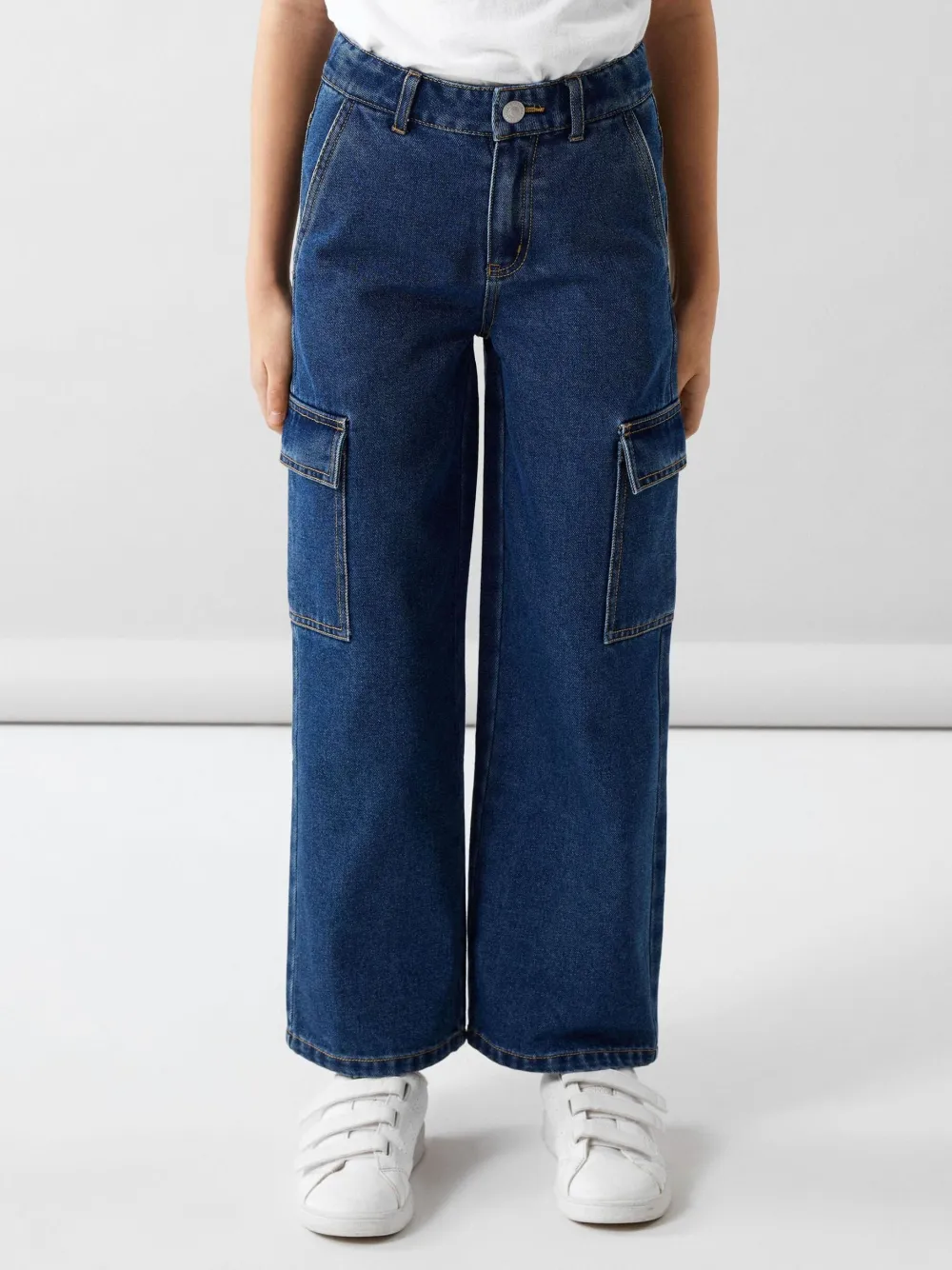 Name It Cargo-Housut|Kaikki Housut Ja Farkut>lasten farkut, NKFROSE HW WIDE CARGO JEANS Indigo
