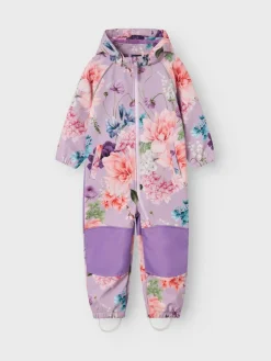 Name It Välikausihaalarit|Kaikki Haalarit>Lasten Haalari, NMF ALFA08 SOFTSHELL SUIT MULTI FLOWER Liila
