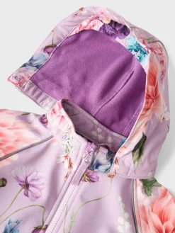 Name It Välikausihaalarit|Kaikki Haalarit>Lasten Haalari, NMF ALFA08 SOFTSHELL SUIT MULTI FLOWER Liila
