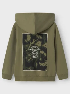 Name It Hupparit|Kaikki Paidat>Lasten Huppari, NKMBANDO LS LOOSE SWEAT Armeijanvihreä