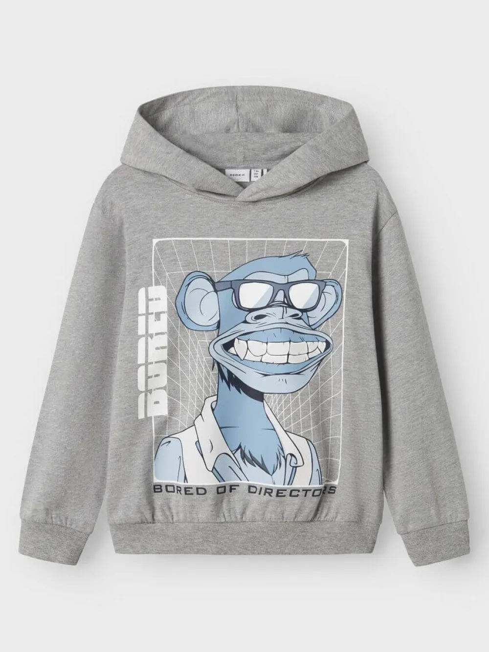 Name It Hupparit|Kaikki Paidat>lasten huppari, NKMNOBEL BOREDOFD REG SWEAT Vaaleanharmaa