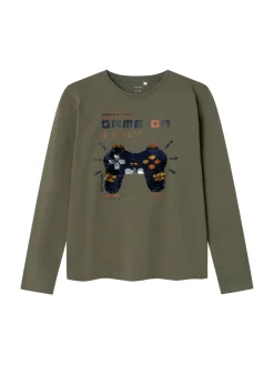 Name It Pitkähihaiset Paidat|Kaikki Paidat>Lasten Paita, NKMOPASTAR LS TOP Armeijanvihreä