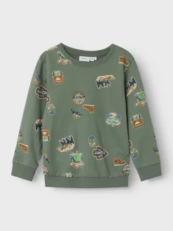 Name It Collegepaidat|Kaikki Paidat>Lasten Paita, NMMNENNO LS SWEAT Armeijanvihreä