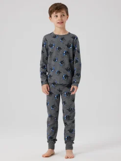 Name It Pyjamat|Kaikki Alusvaatteet Ja Pyjamat>lasten pyjama, NKMNIGHTSET DARK GREY SKULL
