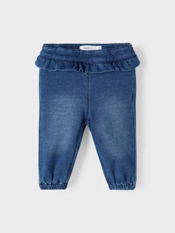 Name It Vauvanvaatteet>Lasten Svetarihousut, NBFBELLA SHAPED R SWE JEANS NOOS Indigo