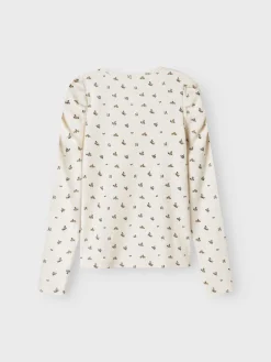 Name It Pitkähihaiset Paidat|Kaikki Paidat>Lasten Toppi, NMFOLINNE LS SLIM TOP Beige Kuosi