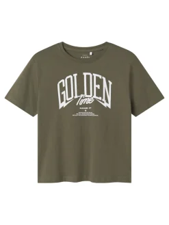 Name It T-Paidat|Kaikki Paidat>lasten t-paita, NKMVILOGO SS TOP Armeijanvihreä