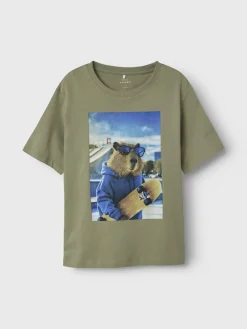 Name It T-Paidat|Kaikki Paidat>lasten t-paita, NKMVOTO SS TOP Armeijanvihreä