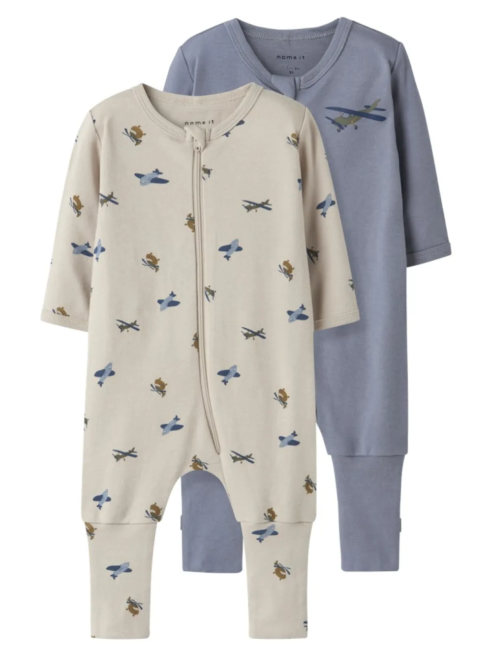Name It Vauvanvaatteet>lasten yöasu, NBMNIGHTSUIT 2P ZIP AIRPLANE Ei Värikoodia